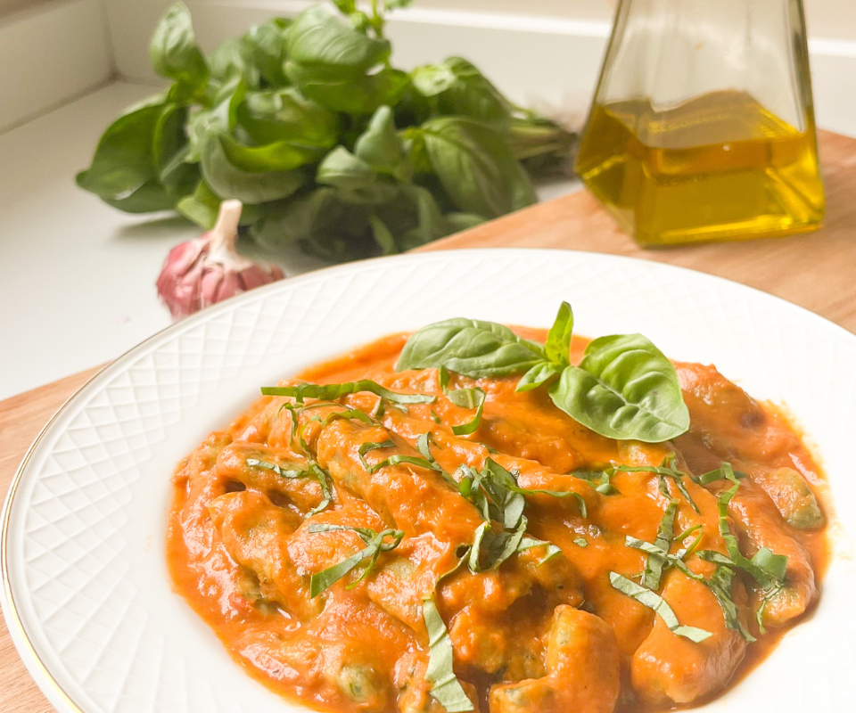 pasta con salsa de tomate