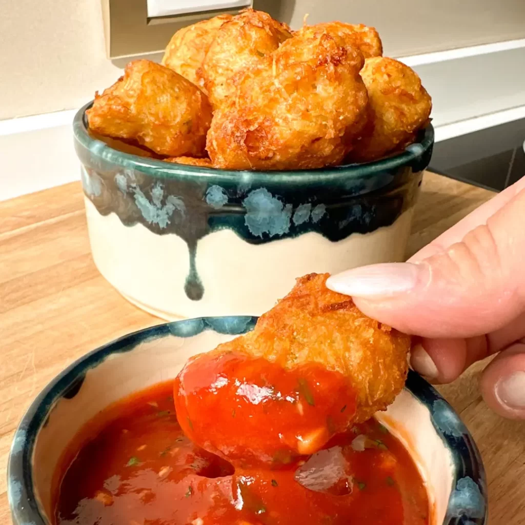 NUGGETS DE POLLO REBOZADAS CON PAPA